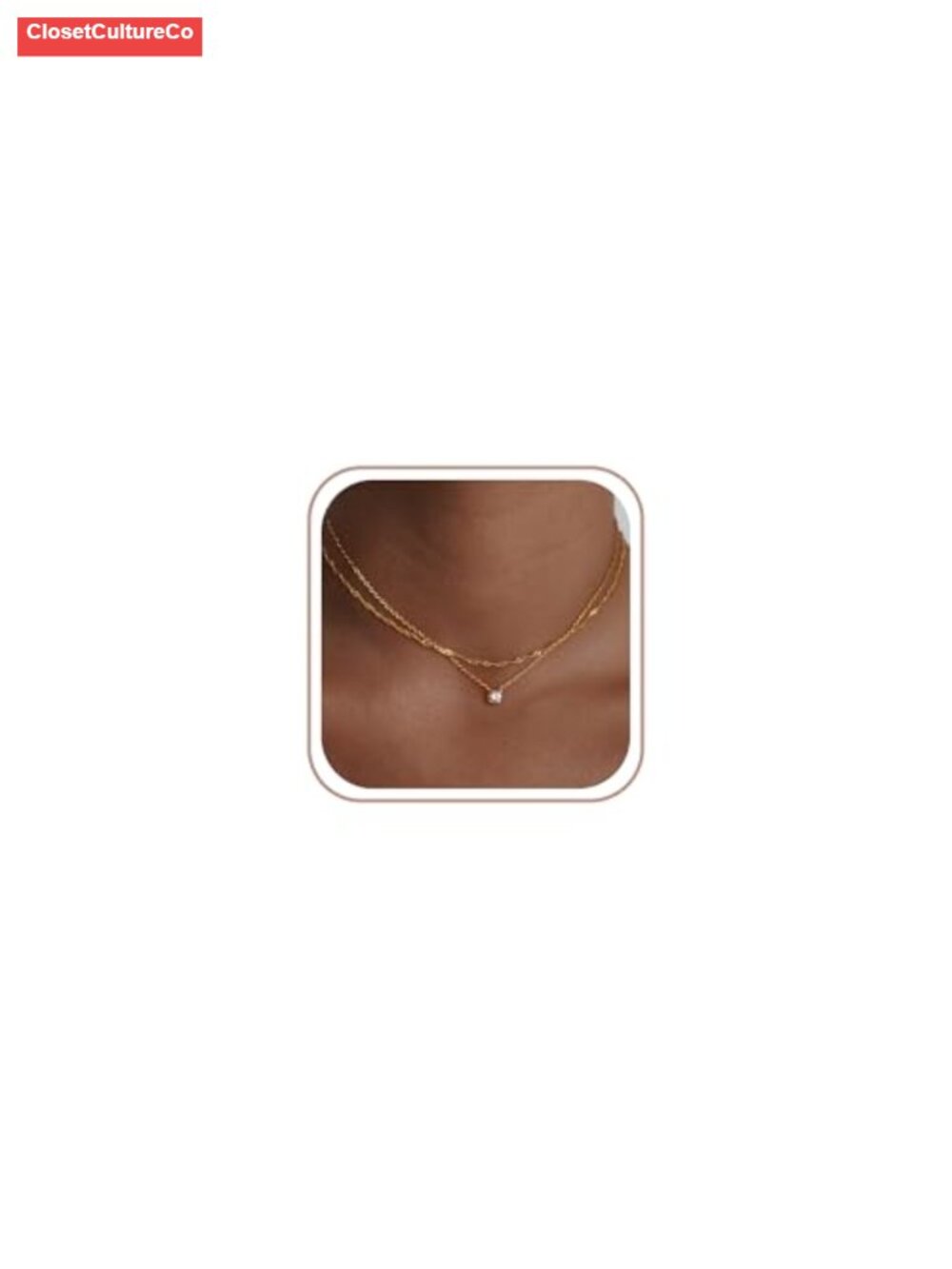 Dainty Gold Plated Necklace 14k Diamond Pendant Charm CZ Zirconia Chain Choker